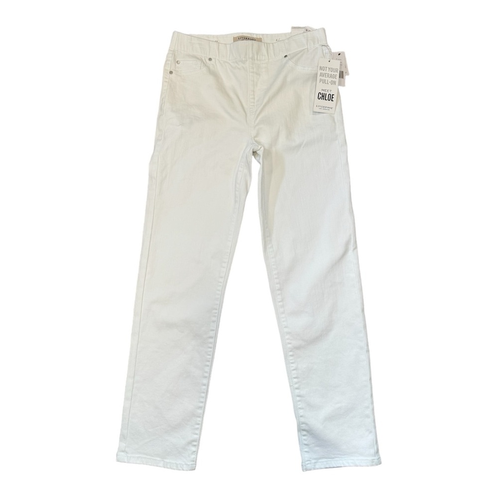 Liverpool Chloe The Slim Pull On Jeans Size 4/27 Bright White